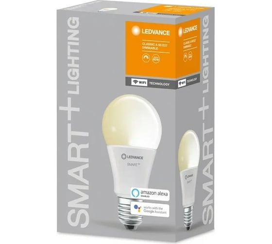 Умная WiFi лампа LEDVANCE SMART+ WiFi Classic Diable 60 9 W/2700K E27 4058075485358