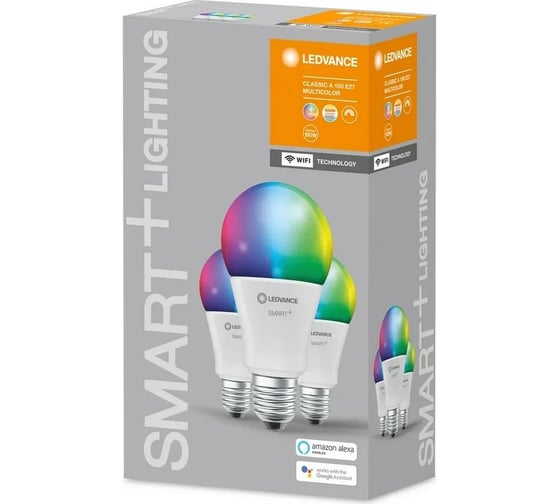 Умная WiFi лампа LEDVANCE Х3 SMART+ WiFi Classic Multicolour 100 14 W/2700…6500K E27 (x3) 4058075485877