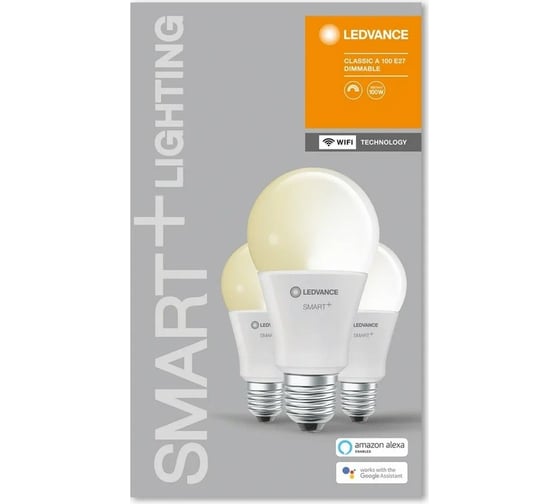 Умная WiFi лампа LEDVANCE Х3 SMART+ WiFi Classic Diable 100 14 W/2700K E27 (x3) 4058075485839