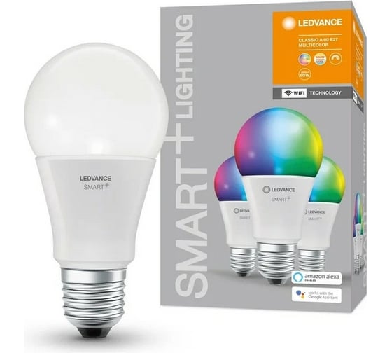 Умная WiFi лампа LEDVANCE Х3 SMART+ WiFi Classic Multicolour 60 9 W/2700…6500K E27 (x3) 4058075485754