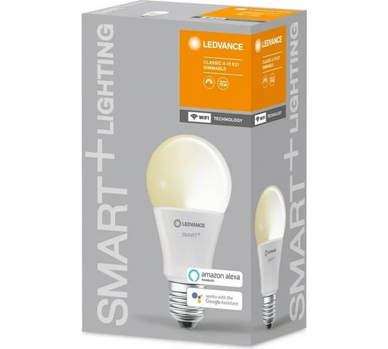 Умная WiFi лампа LEDVANCE SMART+ WiFi Classic Diable 75 9.5 W/2700K E27 4058075485419
