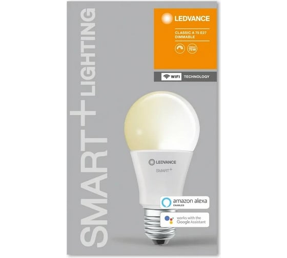Умная WiFi лампа LEDVANCE SMART+ WiFi Classic Diable 75 9.5 W/2700K E27 4058075485419