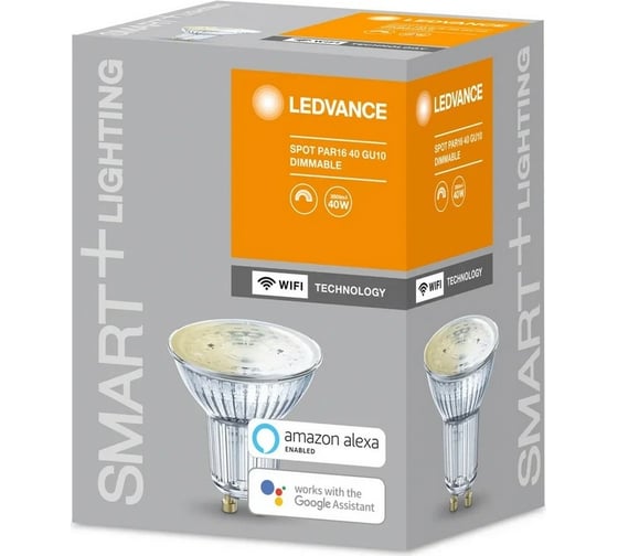 Умная WiFi лампа LEDVANCE SMART+ WiFi SPOT GU10 Diable 40 45° 5 W/2700K GU10 4058075485655