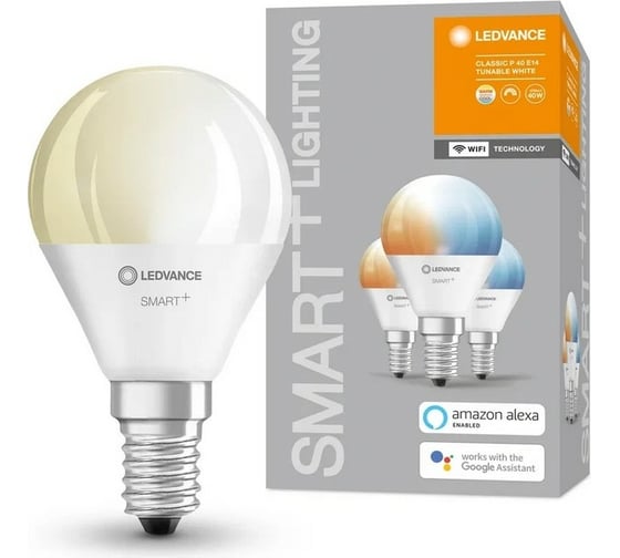 Умная WiFi лампа LEDVANCE Х3 SMART+ WiFi Mini Bulb Tunable White 40 5 W/2700…6500K E14 (x3) 4058075485976