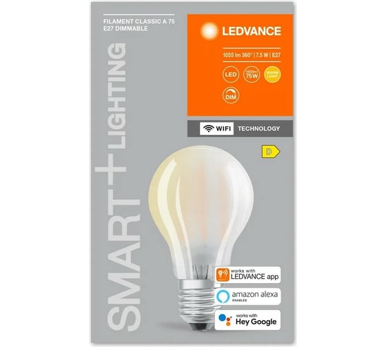 Умная WiFi лампа LEDVANCE SMARTWFA100D 11W/827 230V GLFR E27 4X1 LEDV 4058075609730