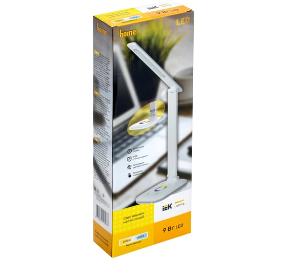 Настольный светильник IEK LED 2008 9Вт, ночник белый LDNL0-2008-1-VV-9-K01