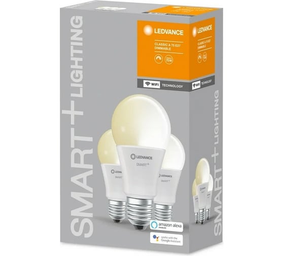Умная WiFi лампа LEDVANCE Х3 SMART+ WiFi Classic Diable 75 9.5 W/2700K E27 (x3) 4058075485778