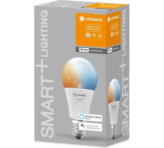 Умная WiFi лампа LEDVANCE SMART+ WiFi Classic Tunable White 75 9.5 W/2700…6500K E27 4058075485433
