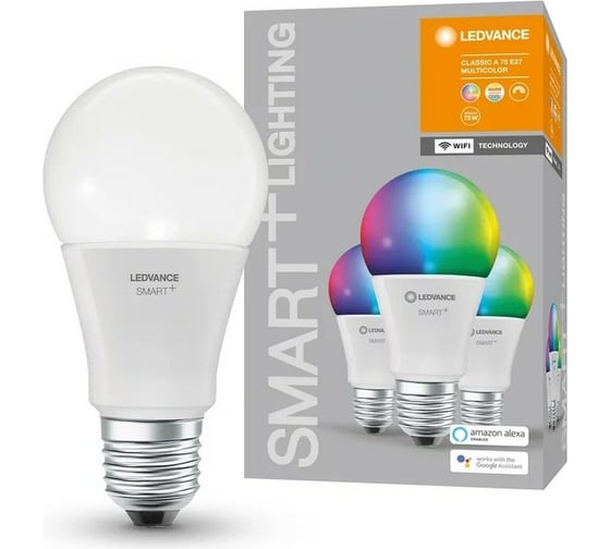Умная WiFi лампа LEDVANCE Х3 SMART+ WiFi Classic Multicolour 75 9.5 W/2700…6500K E27 (x3) 4058075485815 1