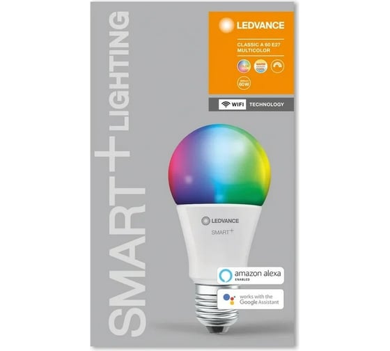 Умная WiFi лампа LEDVANCE SMART+ WiFi Classic Multicolour 60 9 W/2700…6500K E27 4058075485396