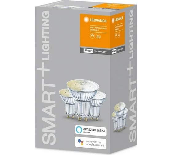 Умная WiFi лампа LEDVANCE Х3 SMART+ WiFi SPOT GU10 Diable 40 45° 5 W/2700K GU10 (x3) 4058075486010
