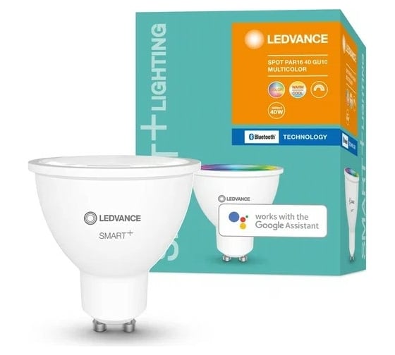 Умная Bluetooth лампа LEDVANCE SMART+ Spot GU10 Multicolour 40 100° 5 W/2700…6500K GU10 4058075485334 1