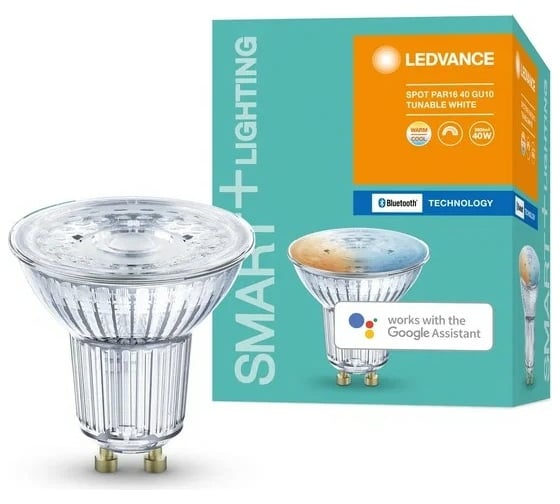 Умная Bluetooth лампа LEDVANCE SMART+ Spot GU10 Tunable White 40 45° 5 W/2700…6500K GU10 4058075485310