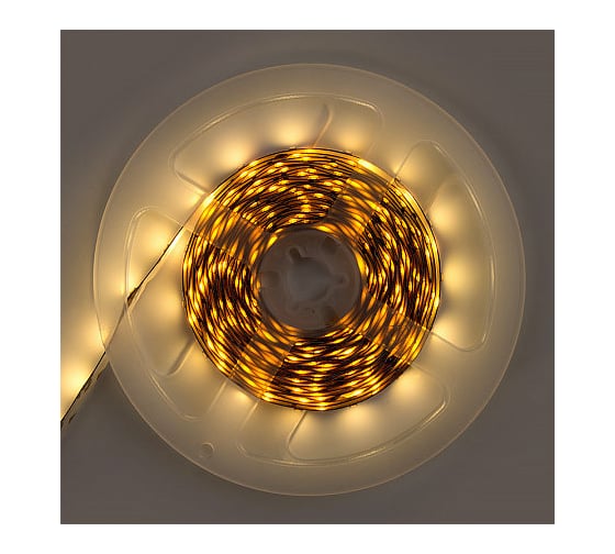Светодиодная лента General Lighting Systems 5 м с адаптером, 4,8Вт/м, 12В, IP20, 3000К, теплый белый GLS-2835-60-4.8-12-IP20-PRO-3-5-KIT 500022
