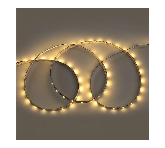 Светодиодная лента General Lighting Systems 5 м с адаптером, 4,8Вт/м, 12В, IP20, 3000К, теплый белый GLS-2835-60-4.8-12-IP20-PRO-3-5-KIT 500022