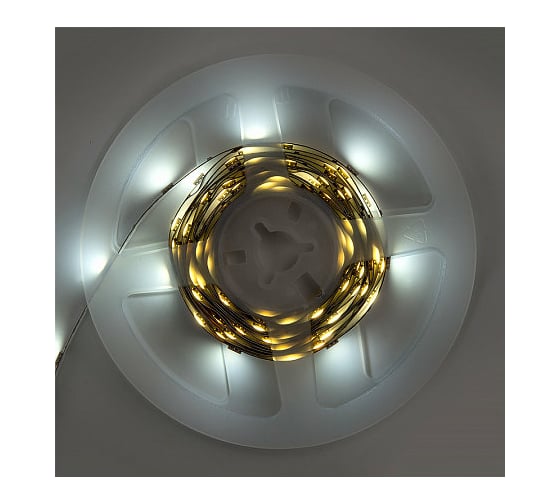 Лента светодиодная General Lighting Systems GLS-5050-30-7.2-12-IP20-PRO-6-3-KIT, 3 метра с адаптером, 7,2Вт/м, 12В, SMD5050, 10 мм, 30 диодов/м, 12 Лм/чип, IP20, 6500К - холодный белый 502021