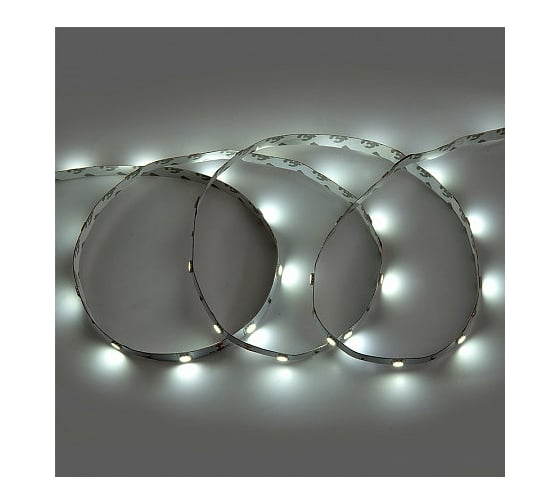 Лента светодиодная General Lighting Systems GLS-5050-30-7.2-12-IP20-PRO-6-3-KIT, 3 метра с адаптером, 7,2Вт/м, 12В, SMD5050, 10 мм, 30 диодов/м, 12 Лм/чип, IP20, 6500К - холодный белый 502021