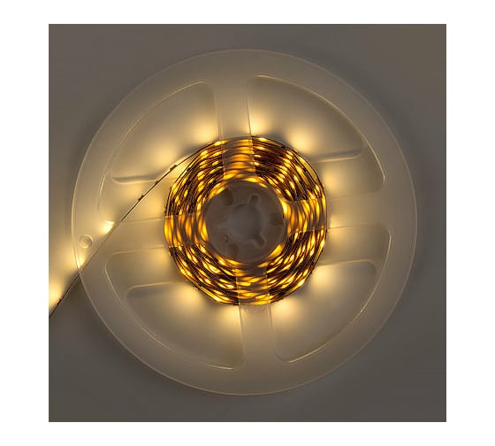 Светодиодная лента General Lighting Systems 3 м с адаптером, 4,8Вт/м 12В, 8мм, IP20, 3000К, теплый белый GLS-2835-60-4.8-12-IP20-PRO-3-3-KIT 500021
