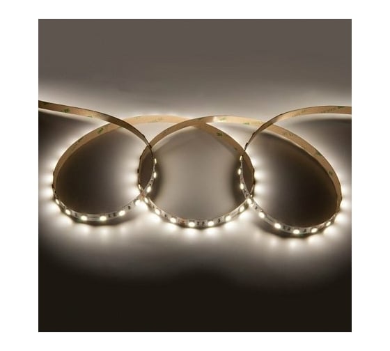 Светодиодная лента General Lighting Systems 5 м, 14,4Вт/м, 12В, 5мм, 12Лм/чип, IP20, 4500К, нейтральный белый GLS-5050-60-14.4-12-IP20-PRO-4 503220 1