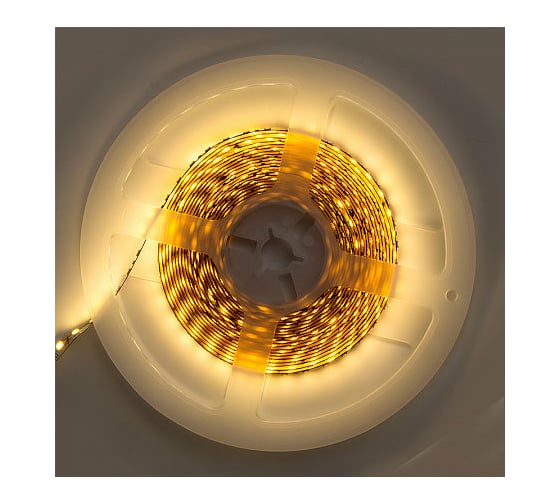 Светодиодная лента General Lighting Systems 5 м с адаптером, 9,6Вт/м, 12В, IP20, 3000К, теплый белый GLS-2835-120-9.6-12-IP20-PRO-3-5-KIT 501022