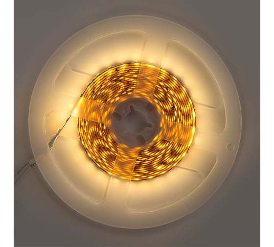 Светодиодная лента General Lighting Systems 3 м с адаптером, 9,6Вт/м, 12В, 8мм, IP20, 3000К, теплый белый GLS-2835-120-9.6-12-IP20-PRO-3-3-KIT 501021