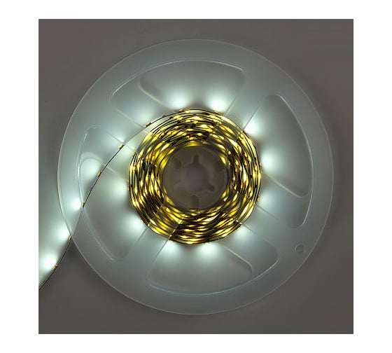 Лента светодиодная General Lighting Systems GLS-2835-60-4.8-12-IP20-PRO-6-3-KIT, 3 метра с адаптером, 4,8Вт/м, 12В, SMD2835, 8мм, 60 диодов/м, 7 Лм/чип, IP20,6500К - холодный белый 500421