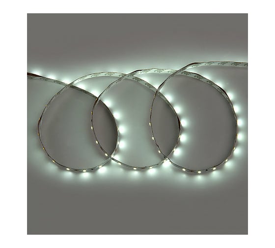 Лента светодиодная General Lighting Systems GLS-2835-60-4.8-12-IP20-PRO-6-3-KIT, 3 метра с адаптером, 4,8Вт/м, 12В, SMD2835, 8мм, 60 диодов/м, 7 Лм/чип, IP20,6500К - холодный белый 500421