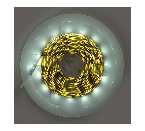 Лента светодиодная General Lighting Systems GLS-2835-60-4.8-12-IP20-PRO-6-5-KIT, 5 метров с адаптером, 4,8Вт/м, 12В, SMD2835, 8мм, 60 диодов/м, 7 Лм/чип, IP20, 6500К - холодный белый 500422