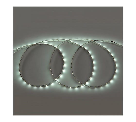 Лента светодиодная General Lighting Systems GLS-2835-60-4.8-12-IP20-PRO-6-5-KIT, 5 метров с адаптером, 4,8Вт/м, 12В, SMD2835, 8мм, 60 диодов/м, 7 Лм/чип, IP20, 6500К - холодный белый 500422