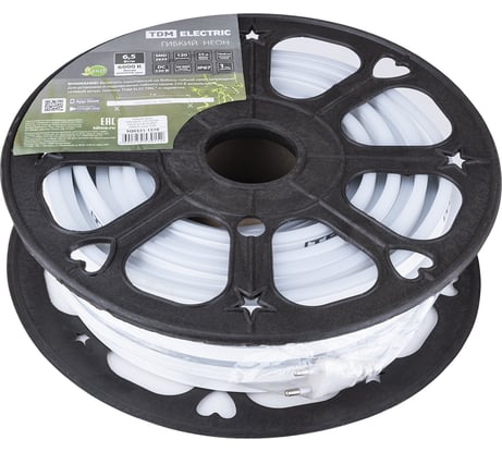 Гибкий неон TDM SMD2835-120 LED/м-220 В-6,5 Вт/м-IP67-6000 K, 25 м SQ0331-1510