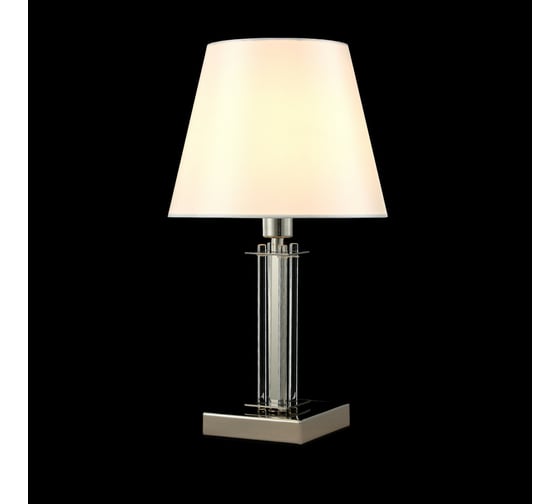 Настольная лампа Crystal lux NICOLAS LG1 NICKEL/WHITE