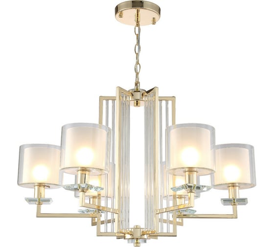 Подвесная люстра Crystal lux NICOLAS SP-PL6 GOLD/WHITE