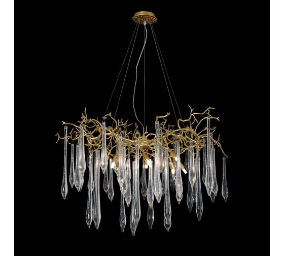 Подвесная люстра Crystal lux REINA SP8 D1000 GOLD PEARL