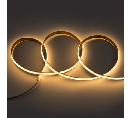 Лента светодиодная General Lighting Systems GLS-COB-320-8-24-IP20-3, 5 метров, 8Вт/м, 24В, 8мм, 320 диодов/м, 900 Лм/м, IP20, 3000К - теплый белый 502901