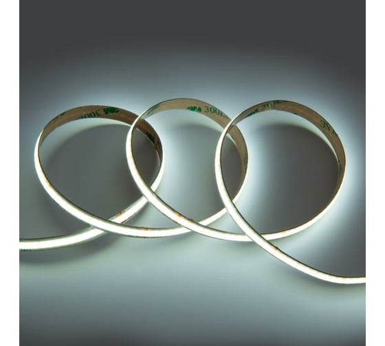 Светодиодная лента General Lighting Systems 5 м, 8Вт/м, 24В, COB320, 8мм, 900Лм/м, IP20, 6500К, холодный белый GLS-COB-320-8-24-IP20-6 502921
