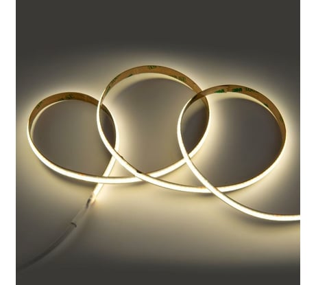 Лента светодиодная General Lighting Systems GLS-COB-384-10-24-IP20-4, 5 метров, 10Вт/м, 24В, 8мм, 384 диода/м, 1100Лм/м, IP20, 4500К - нейтральный белый 502912