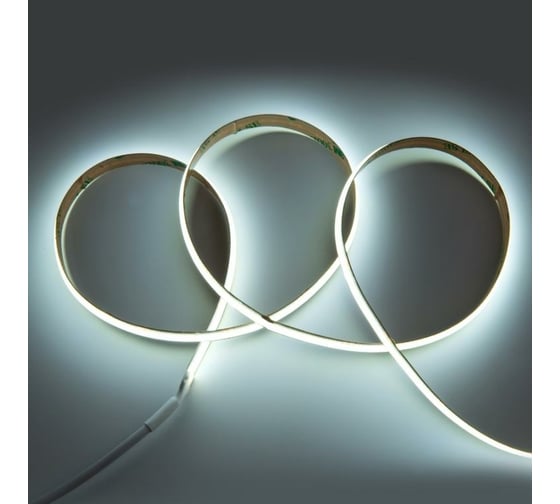 Светодиодная лента General Lighting Systems 5 м, 14Вт/м, 24В, COB512, 8мм, 1320Лм/м, IP20, 6500К, холодный белый GLS-COB-512-14-24-IP20-6 502923