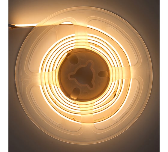 Лента светодиодная General Lighting Systems GLS-COB-528-14-24-IP20-5, 5 метров, 14Вт/м, 24В, 10мм, 528 диодов/м, 1600 Лм/м, IP20, 3000К - теплый белый 502904