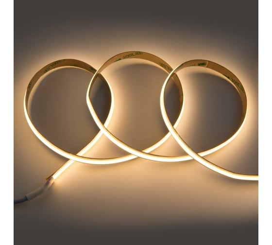 Светодиодная лента General Lighting Systems 5 м, 14Вт/м, 24В, COB720, 10мм, 1600 Лм/м, IP20, 3000К, теплый белый GLS-COB-528-14-24-IP20-5 502904