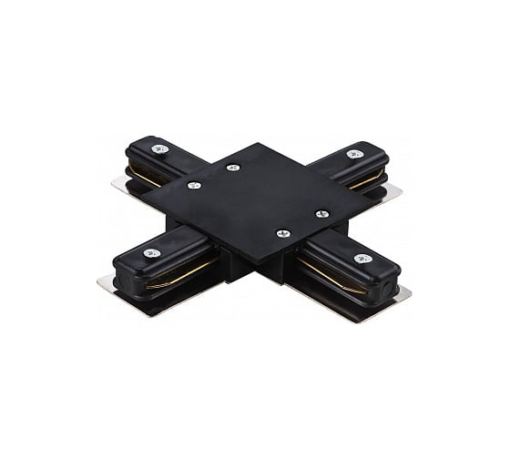 Коннектор для встраиваемого шинопровода General Lighting Systems Х-образный, G-1-TXT-I-IP20-B 1-фазный, черный 580935 1