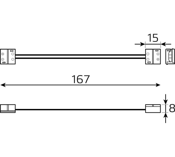 Набор коннекторов Gauss Basic для LED-ленты 8 mm 3528/3014/2835 IP65 BT435