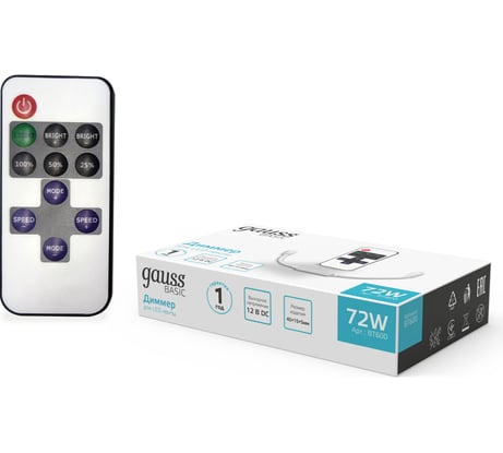 Диммер Gauss Basic для ленты LED 12V 72W 1/200 BT600