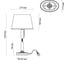 Настольная лампа ODEON LIGHT E27, 1х60W, LONDON 4894/1T 6