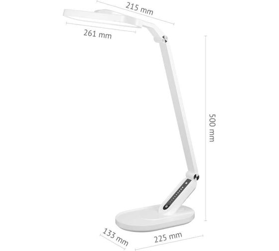 Настольный светодиодный сетевой светильник ФОТОН TL-10DRU-W 10 Вт белый, USB зарядка 24657
