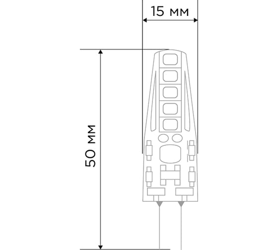 Светодиодная лампа REXANT JC-SILICON G4, 12 В, 2 Вт, 6500 K, холодный свет, силикон 604-5008