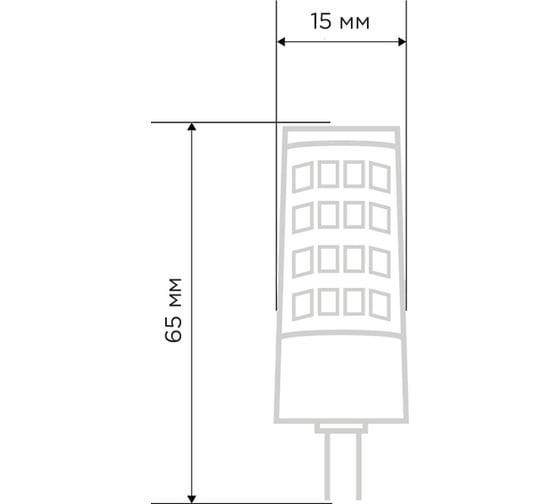 Светодиодная лампа REXANT G4 JD-CORN 230 В, 5,5 Вт, 6500 K, холодный свет 604-5014