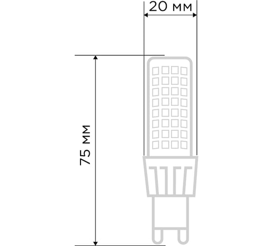 Светодиодная лампа REXANT G9 JD-CORN 230 В, 7 Вт, 2700 K, теплый свет 604-5018