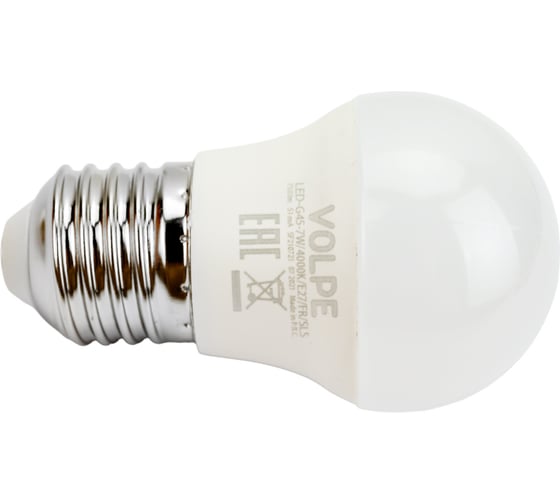Светодиодная лампа Volpe LED-G45-7W/4000K/E27/FR/SLS UL-00008809