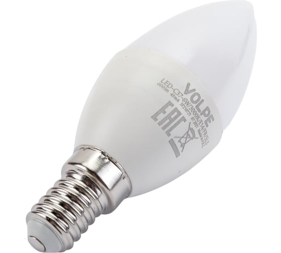 Светодиодная лампа Volpe LED-C37-6W/3000K/E14/FR/SLS UL-00008794