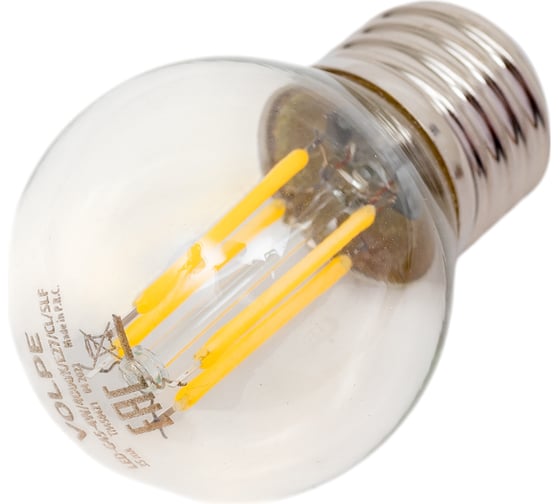 Светодиодная лампа Volpe LED-G45-4W/4000K/E27/CL/SLF UL-00008305